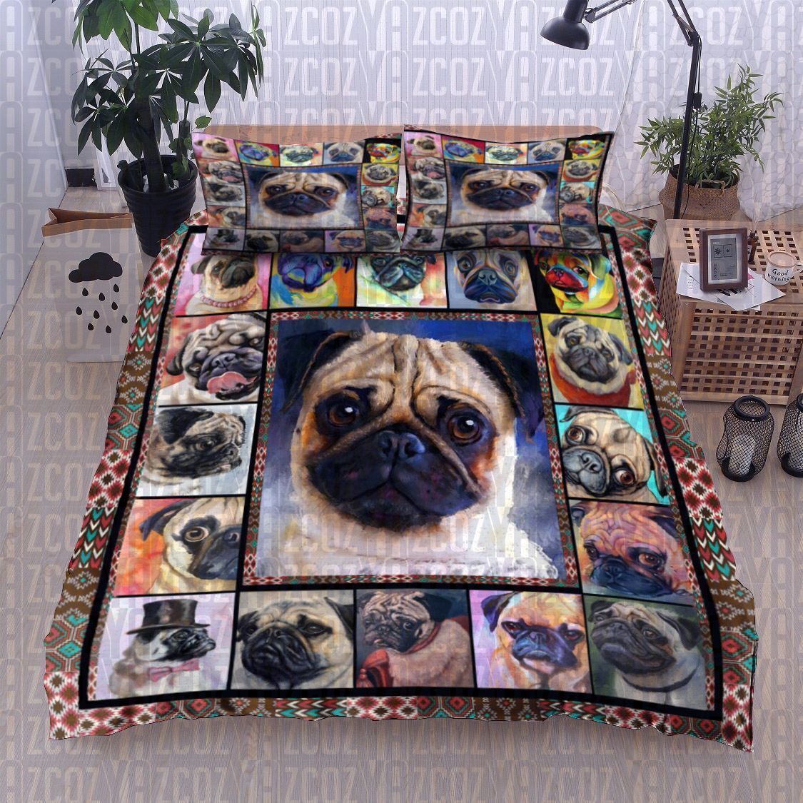 Pug Dog Bedding Set