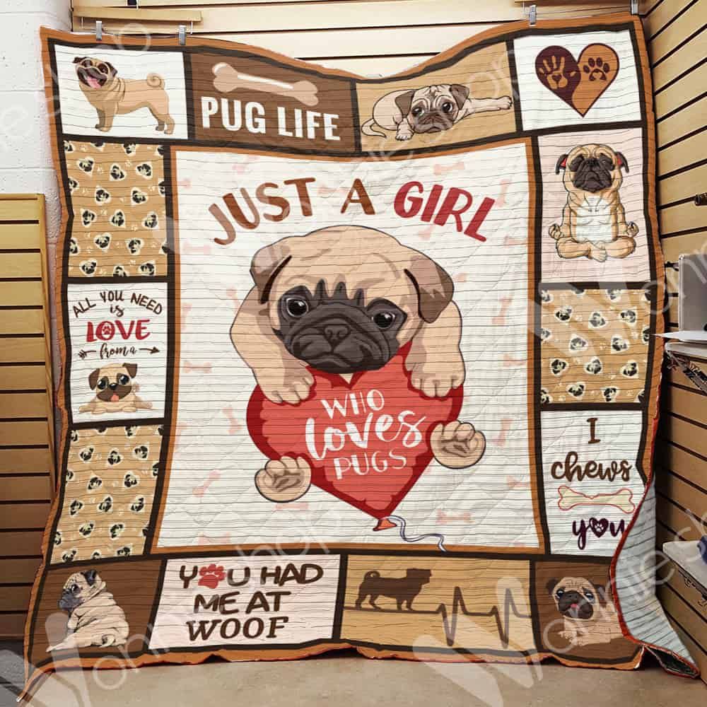 Pug Dog Quilt Blanket DHC0102556TD