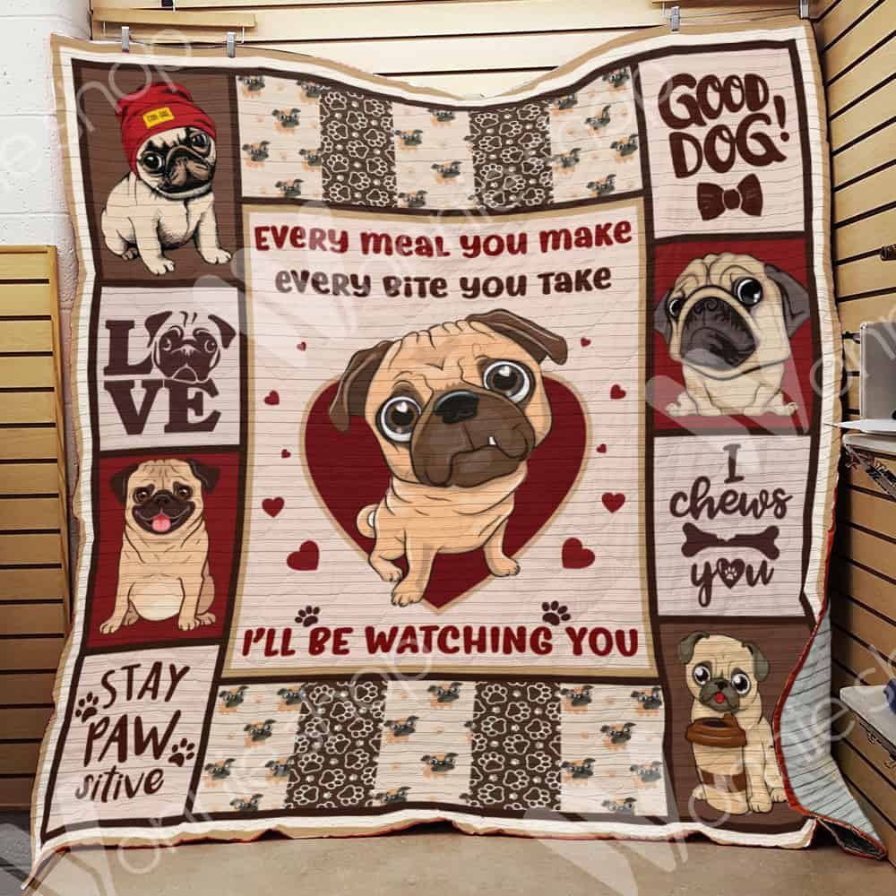 Pug Dog Quilt Blanket DHC0102695TD