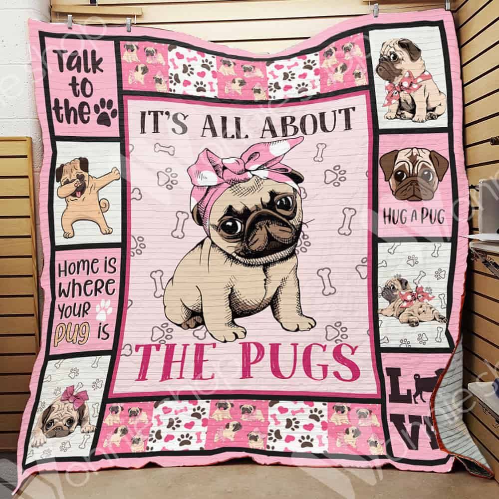 Pug Dog Quilt Blanket DHC0102989TD