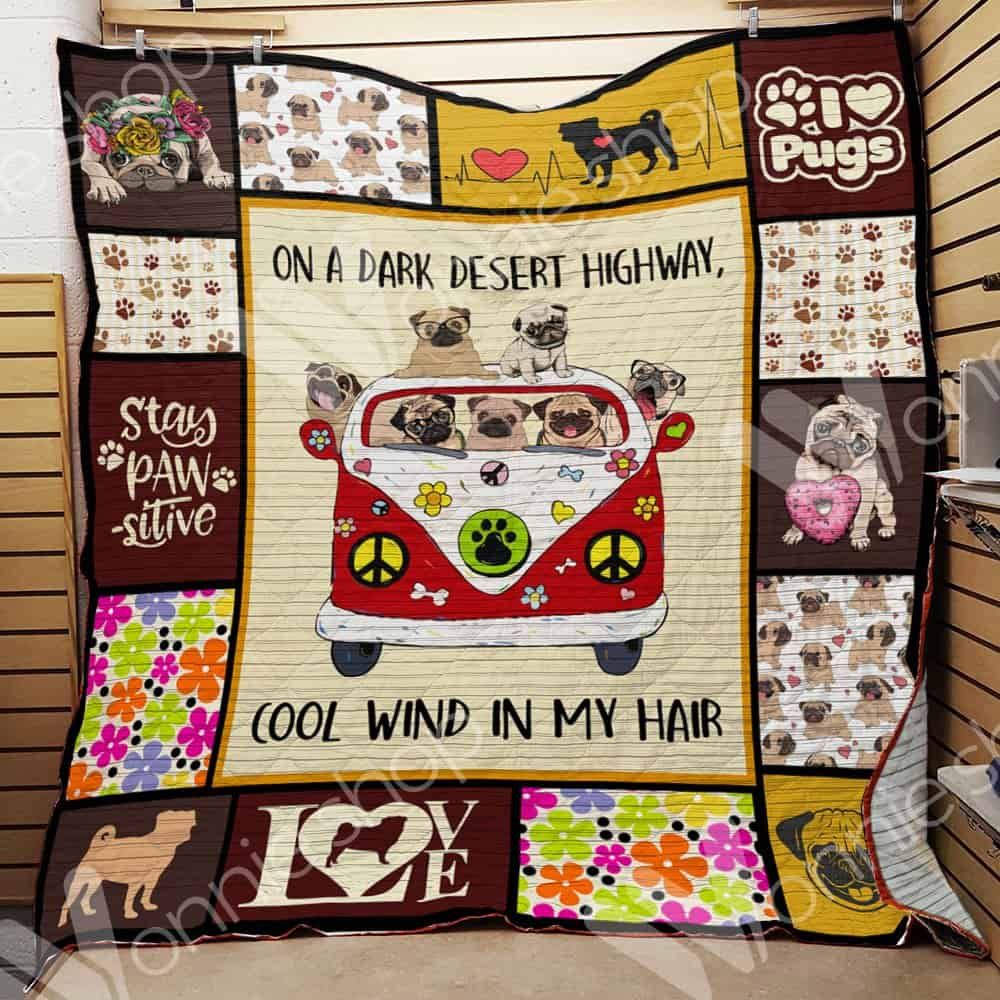 Pug Dog Quilt Blanket DHC05021300TD