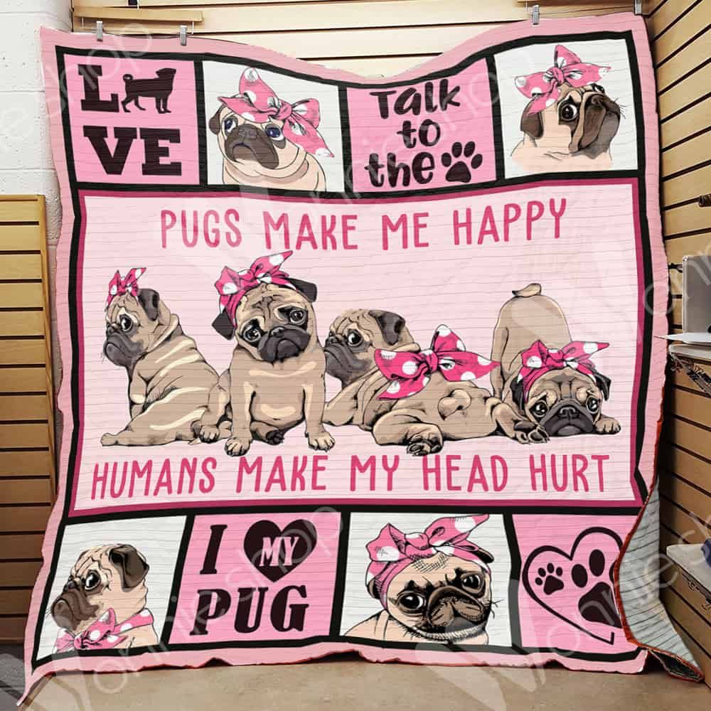 Pug Dog Quilt Blanket DHC0602616TD