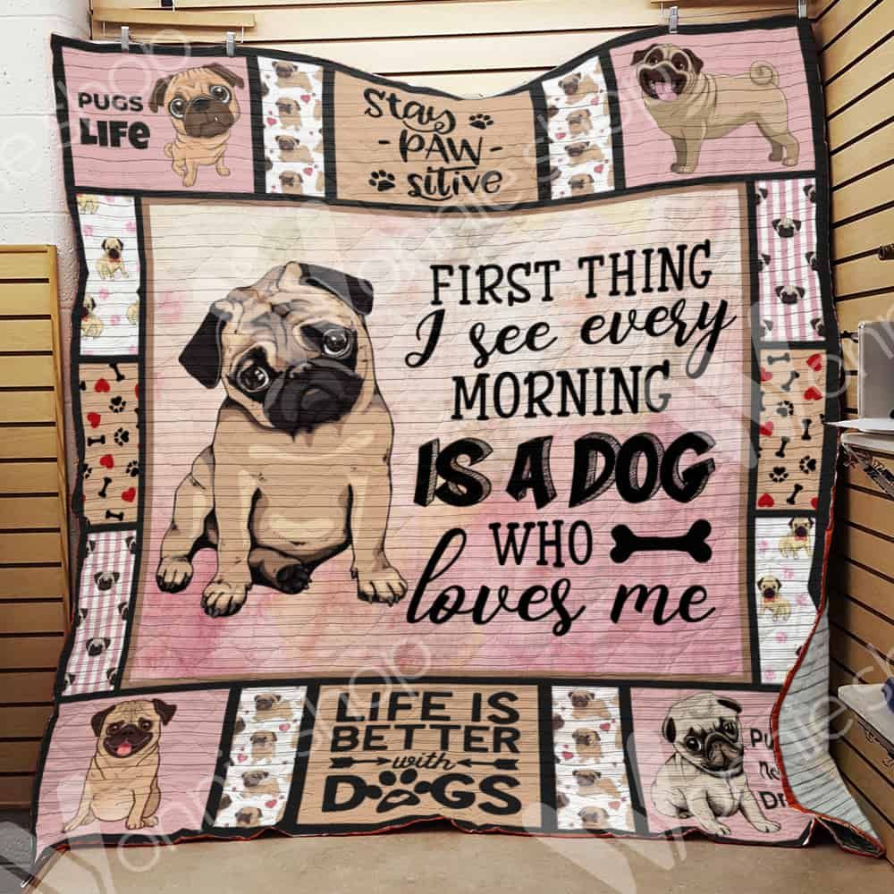 Pug Dog Quilt Blanket DHC0602690TD