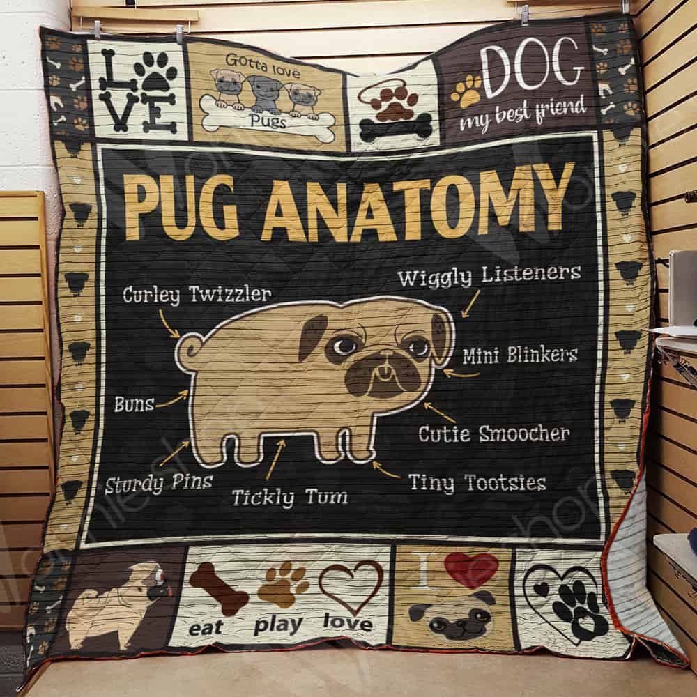 Pug Dog Quilt Blanket DHC1002586TD