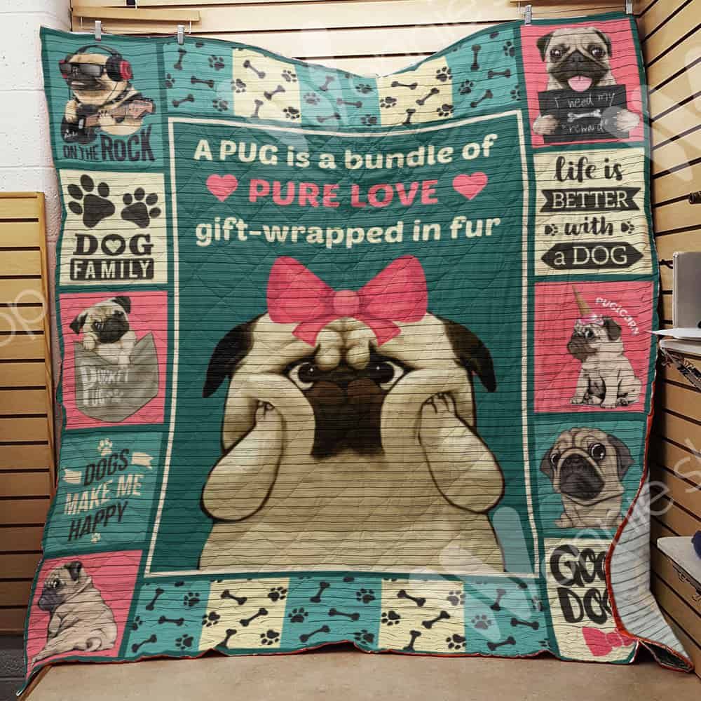 Pug Dog Quilt Blanket DHC1002590TD