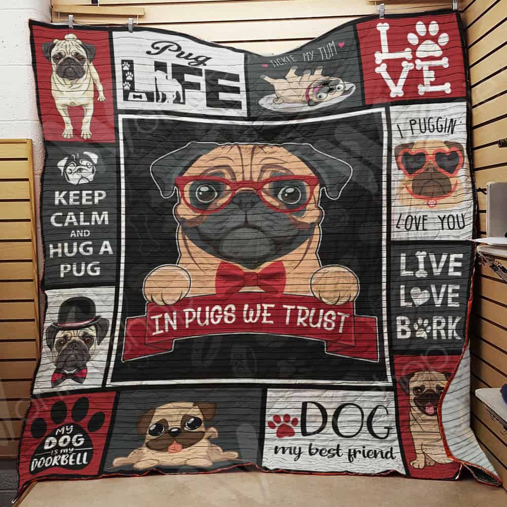 Pug Dog Quilt Blanket DHC1002596TD