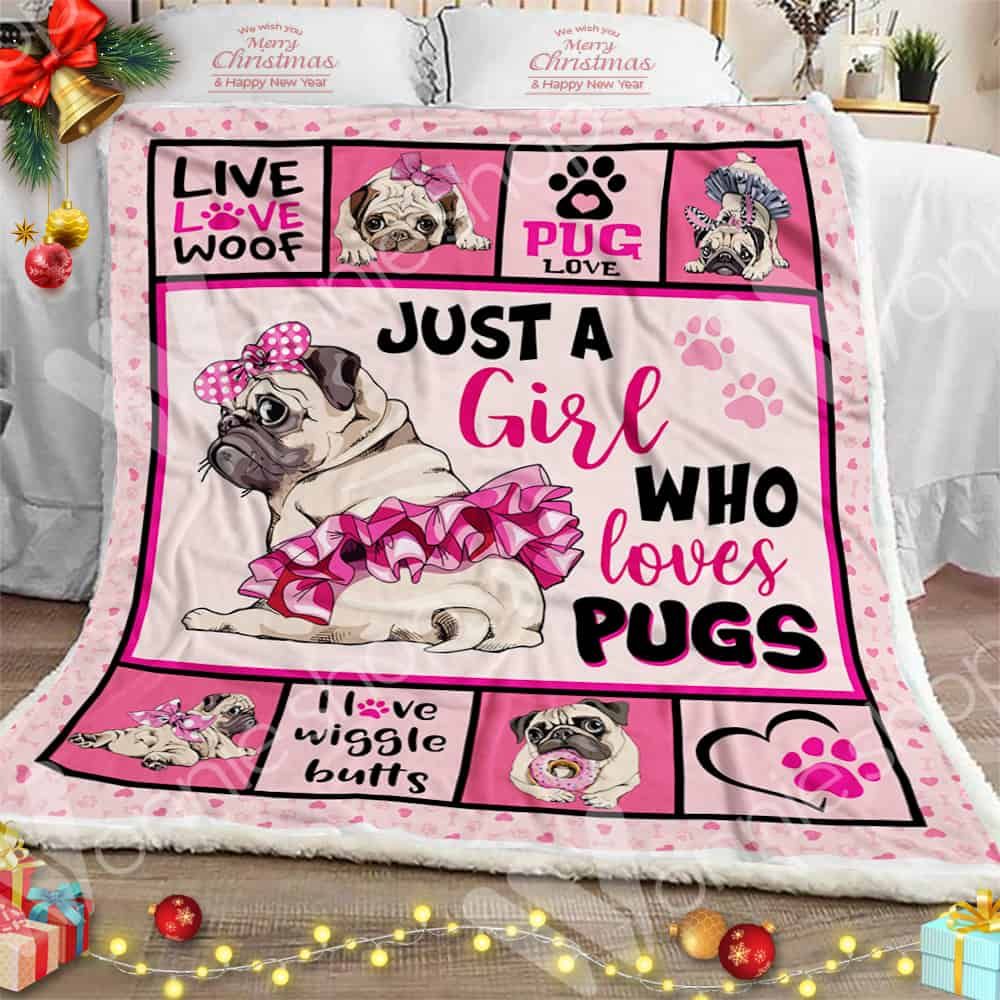 Pug Dog Sherpa Quilt Blanket DHC0102542TD