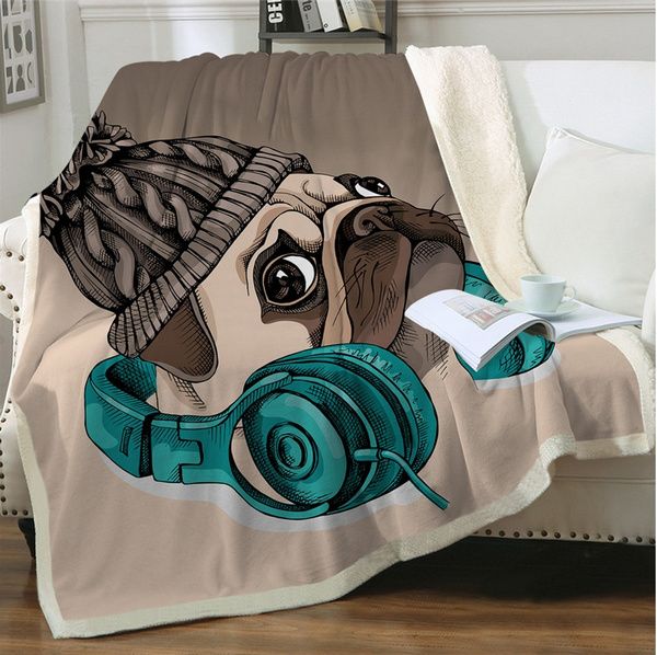 Pug Fleece Blanket
