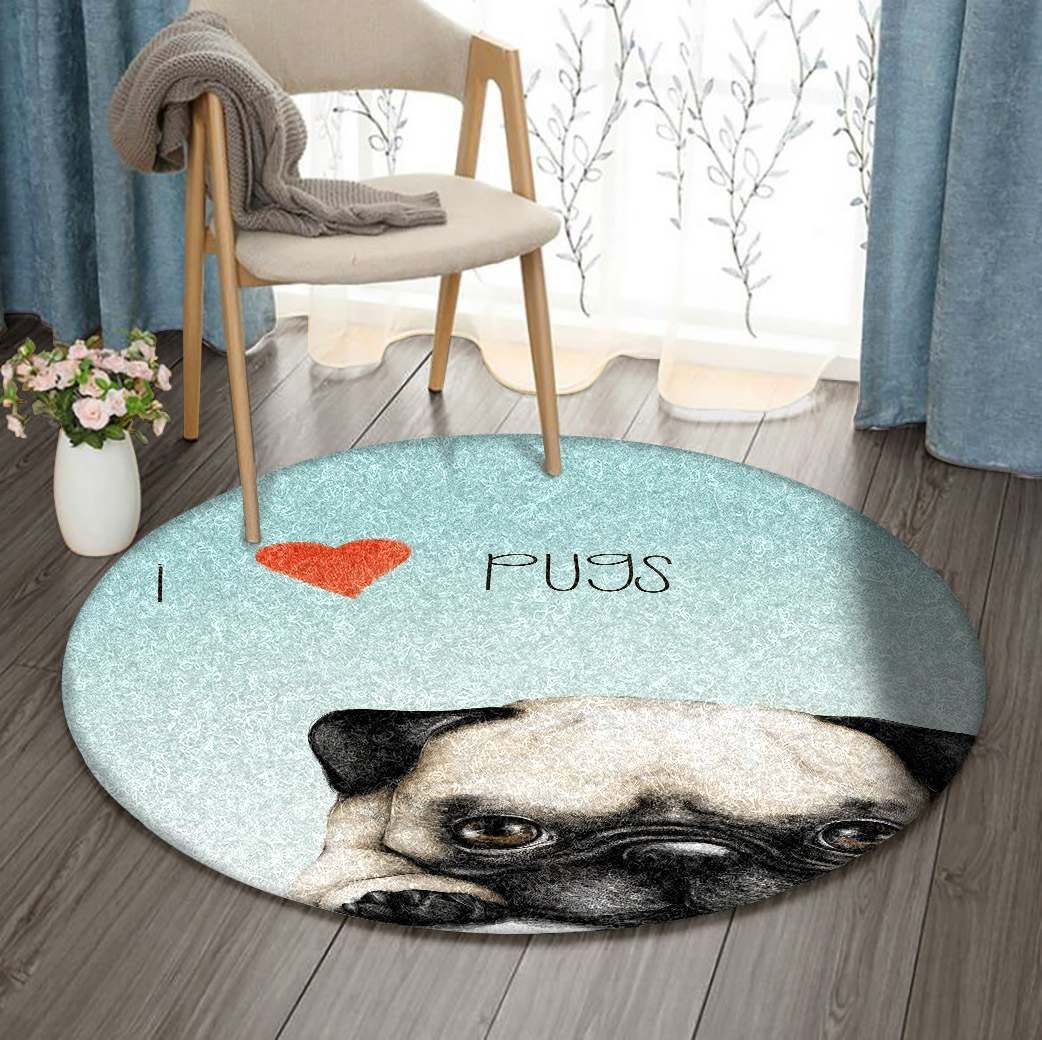 Pug Round Carpet