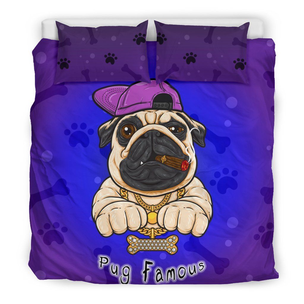 Pug Famous 3d Bedding Set