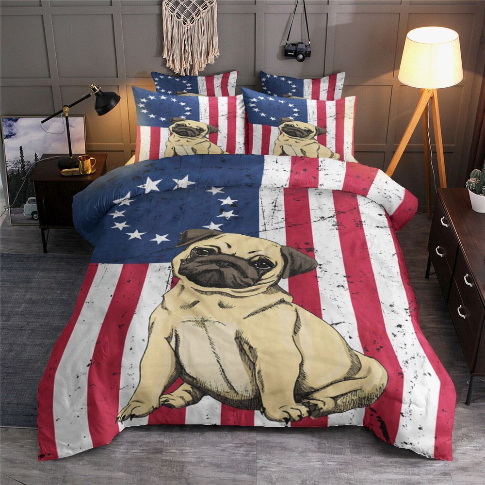 Pug Flag Bedding Set