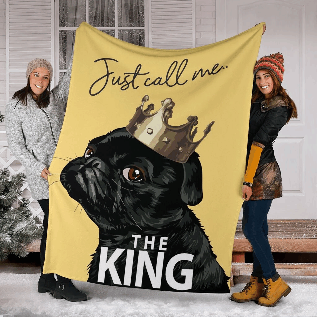 Pug Fleece Sherpa Fleece Blanket