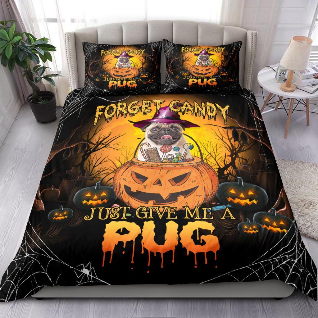 Pug Forget Candy Halloween Bedding Set