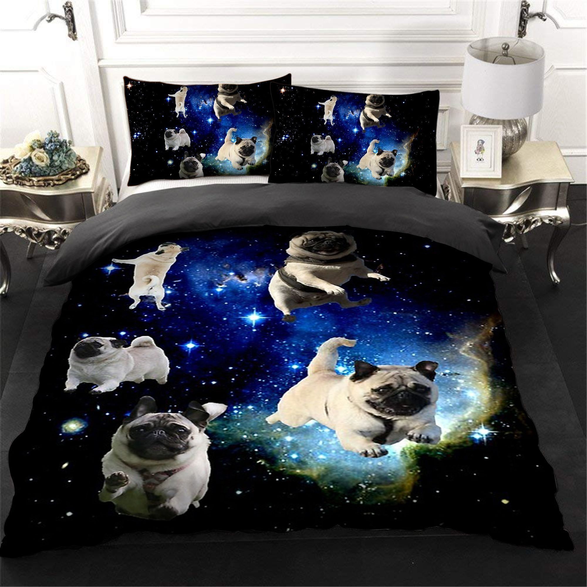 Pug Galaxy Bedding Set