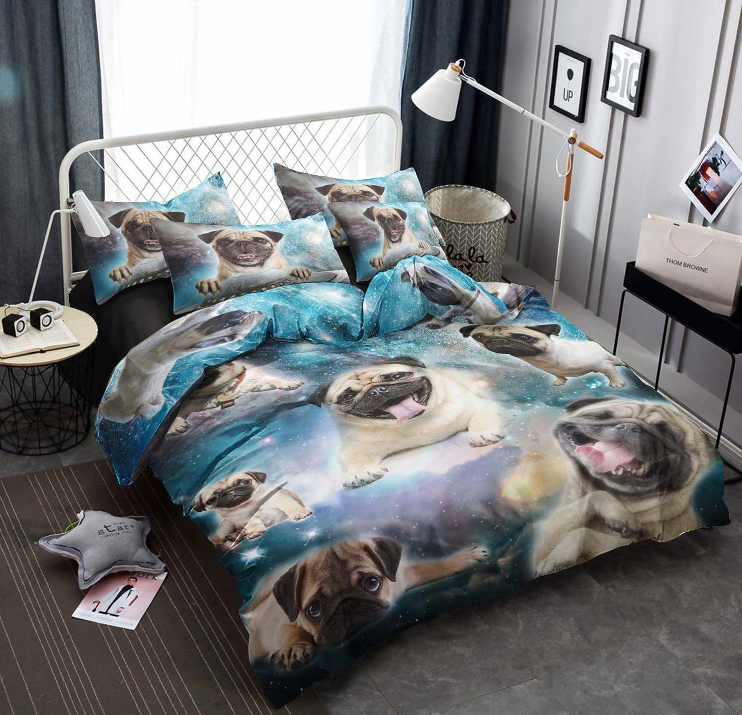 Pug Galaxy Bedding Set
