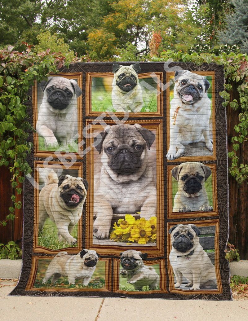 Pug Have A Nice Day With Pug Quilt Blanket Dhc03011510Dd