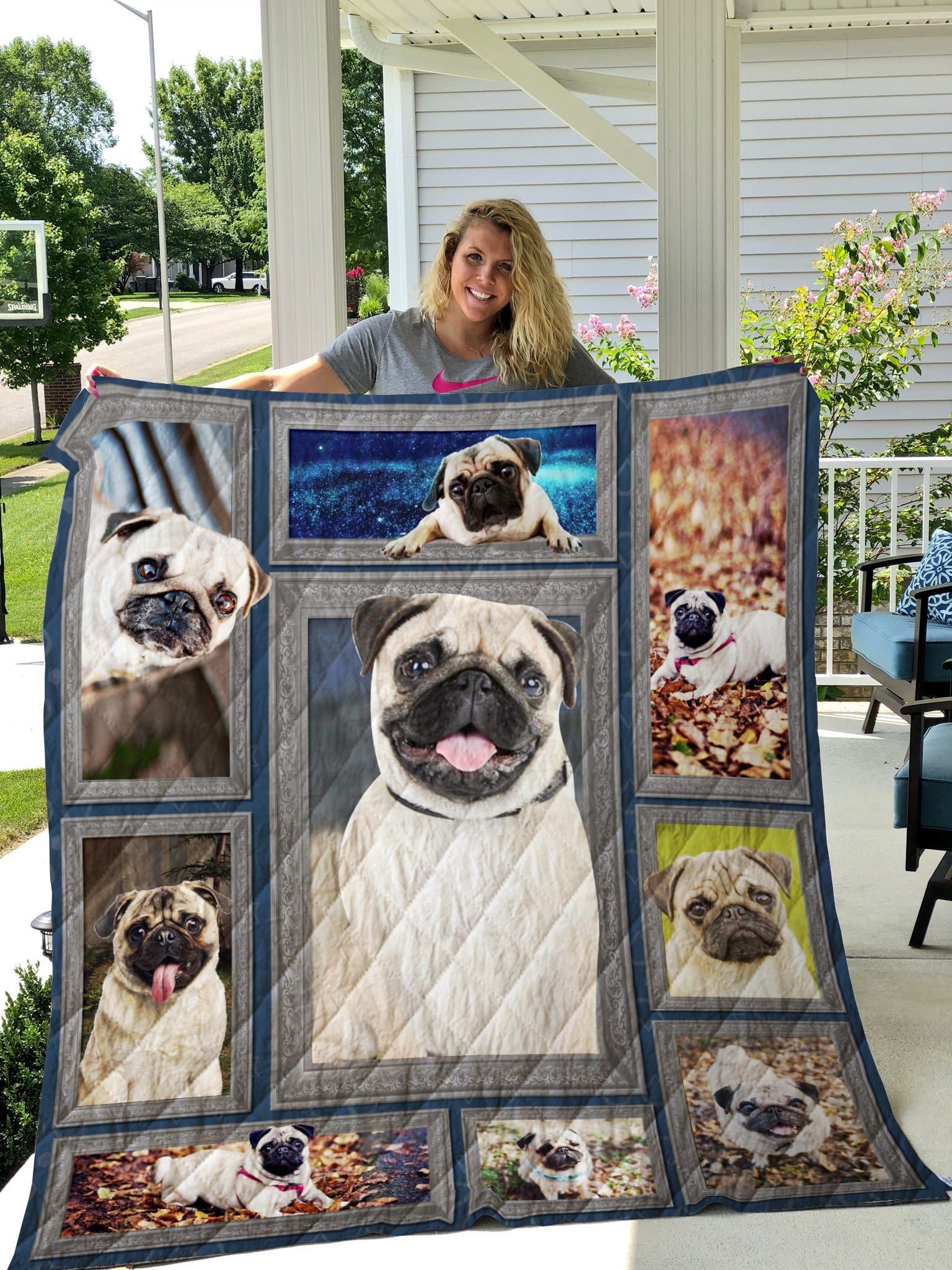 Pug Hey I Am Here Quilt Blanket Dhc03011619Dd