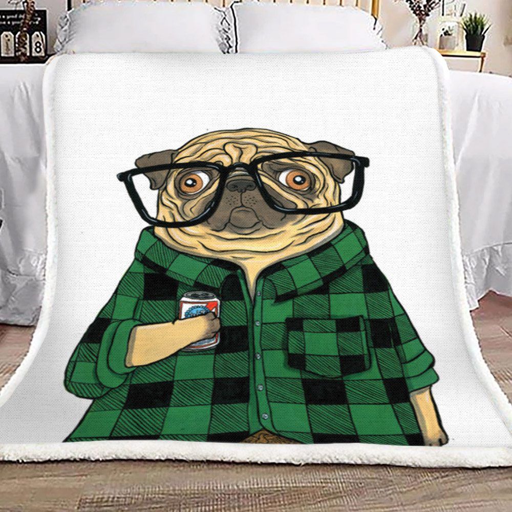 Pug Sherpa Fleece