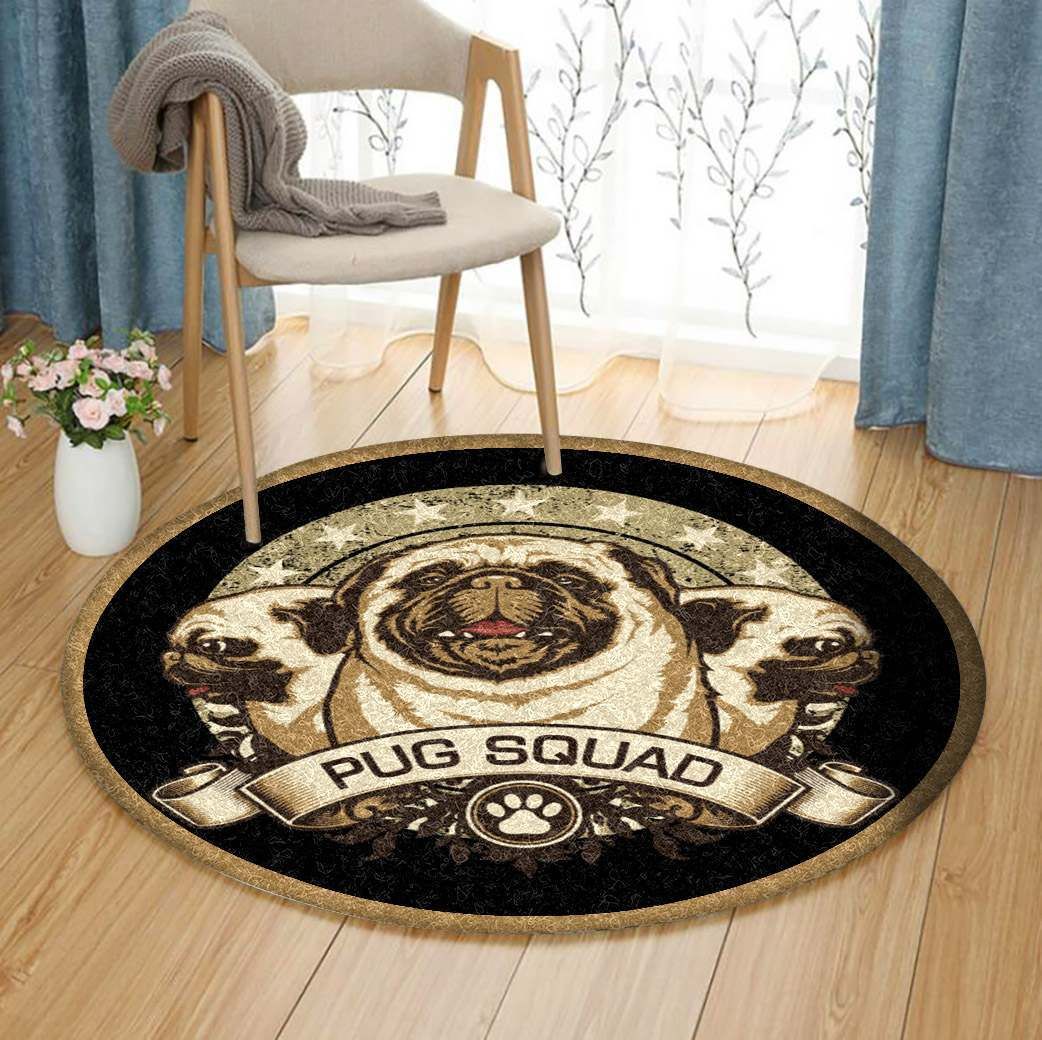 Pug Round Carpet