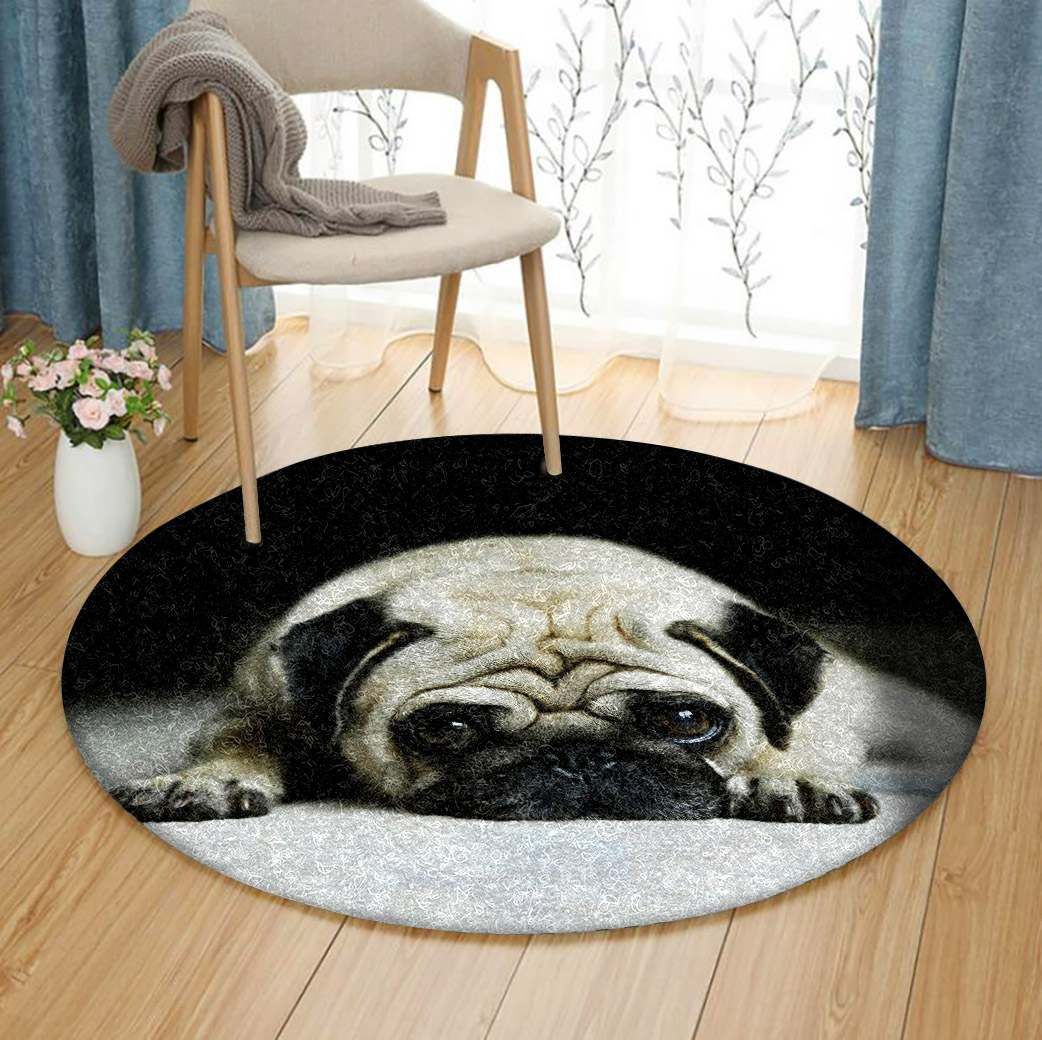 Pug Round Carpet