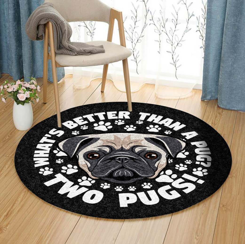 Pug Round Carpet