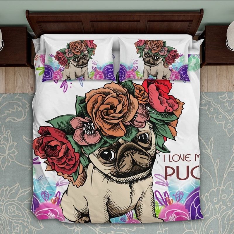 Pug I love my pug Bedding Set