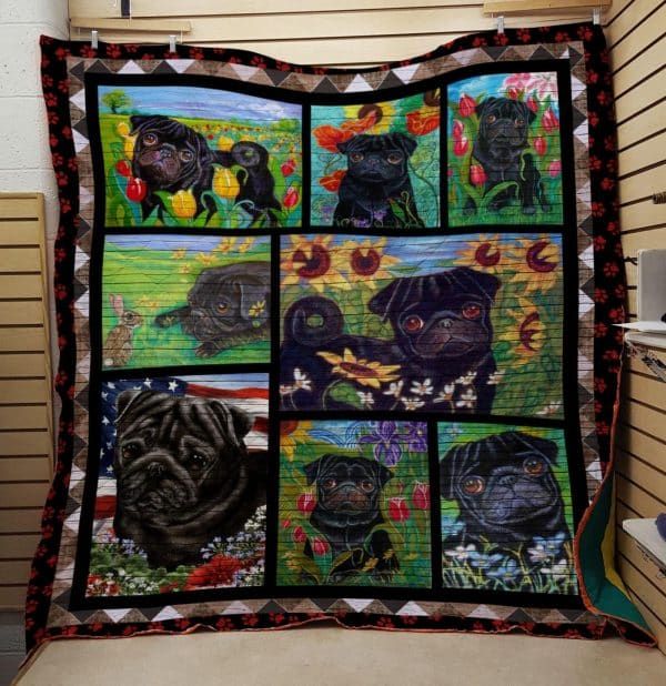 Pug Kiss And Make Up Quilt Blanket DHC0201201075TD