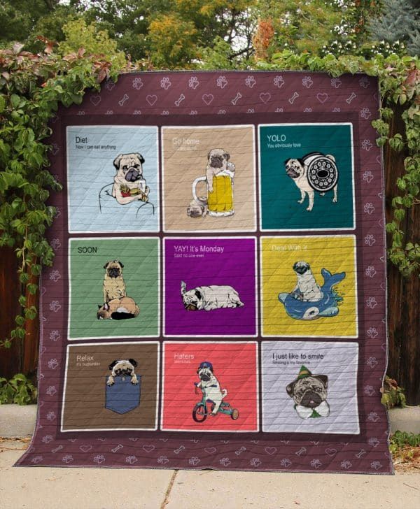 Pug Lovely Friends Quilt Blanket DHC0201201323TD