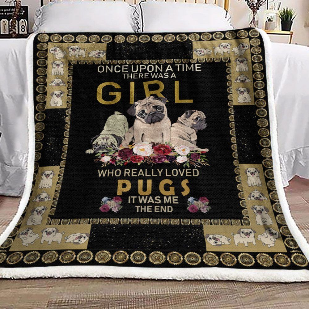 Pug Lover Sherpa Fleece Blanket