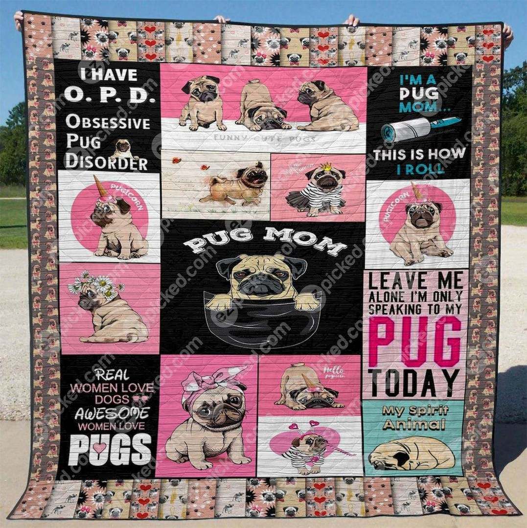 Pug Mom CLT150650 Quilt Blanket