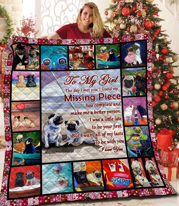 Pug My Missng Pieces Quilt Blanket Dhc04011615Dd