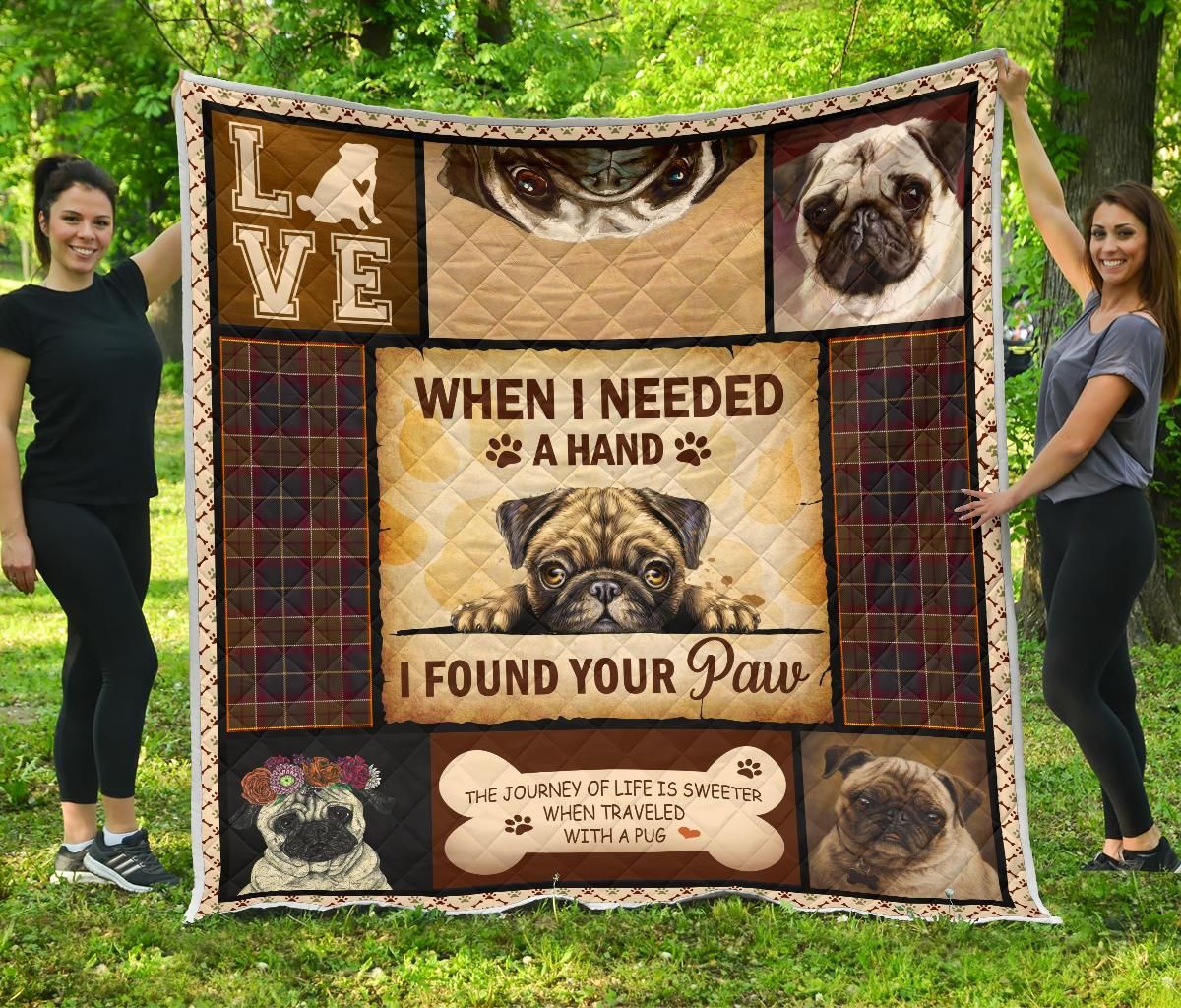 Pug Need A Hand Quilt Blanket Dhc09121636Dd