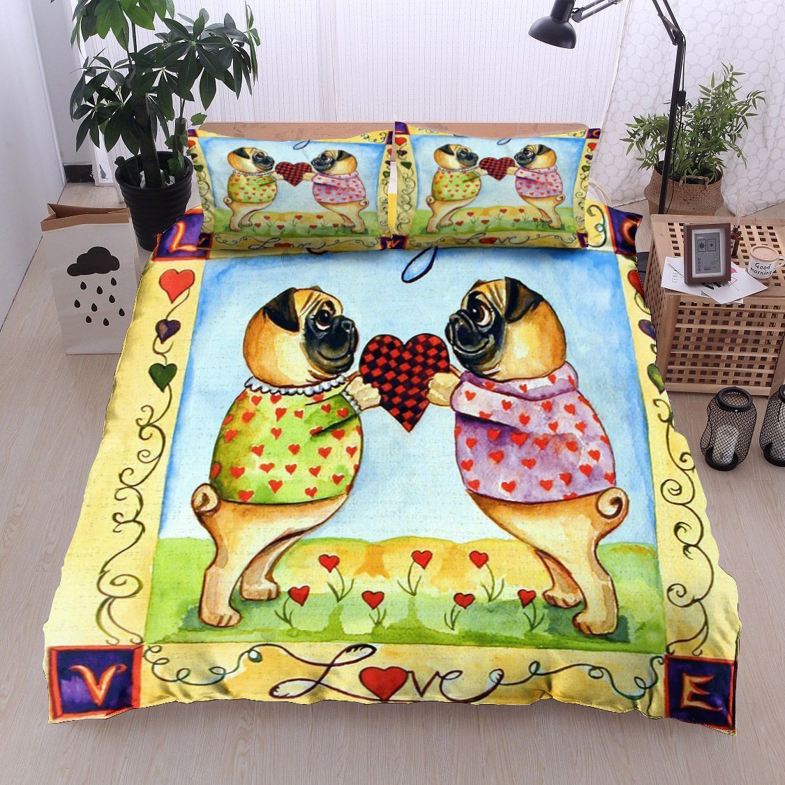Pug Bedding Set