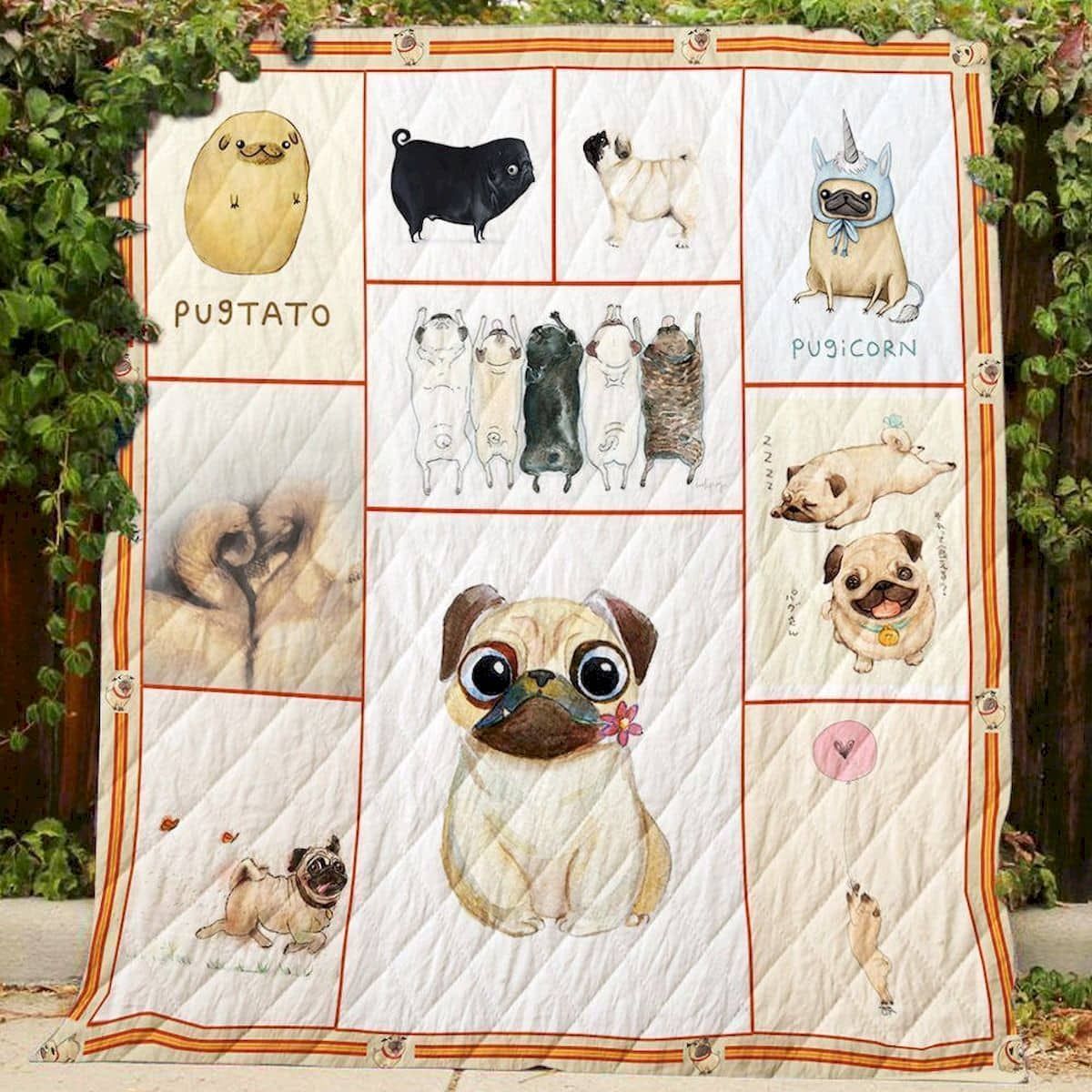 Pug Oh Na Na Na Quilt Blanket DHC020120346TD