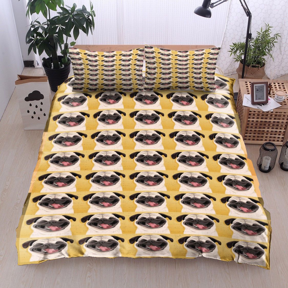 Pug Pattern Bedding Set