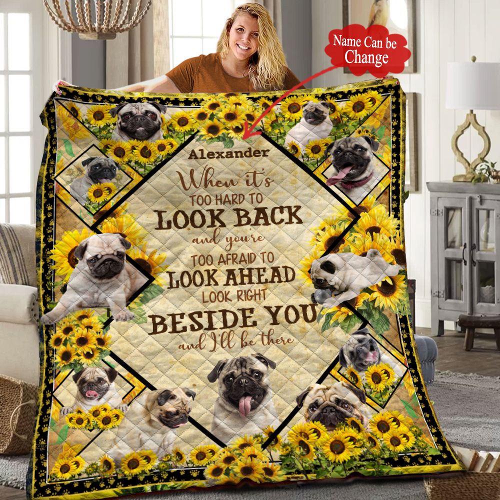 Pug Personalized Quilt Blanket HHH050621NH