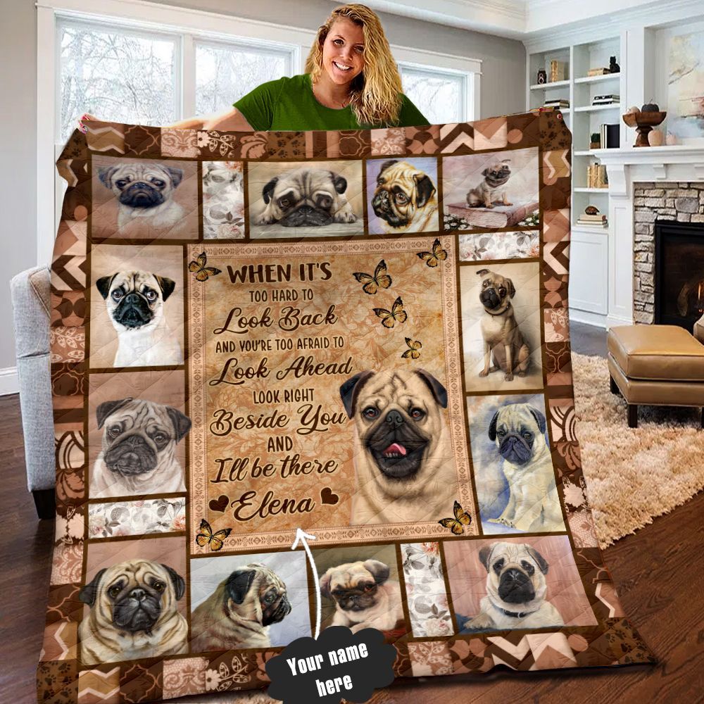 Pug Personalized Quilt Blanket LML050623DT