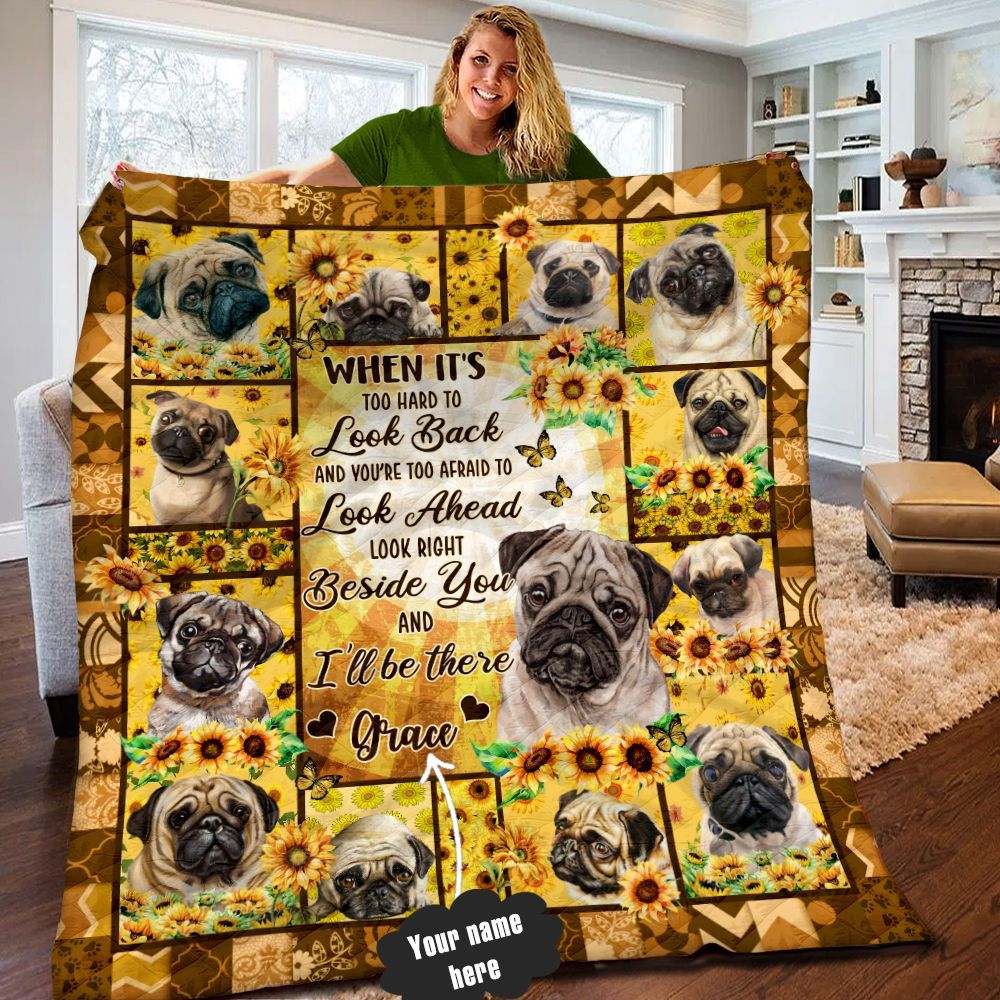 Pug Personalized Quilt Blanket LML050624DT