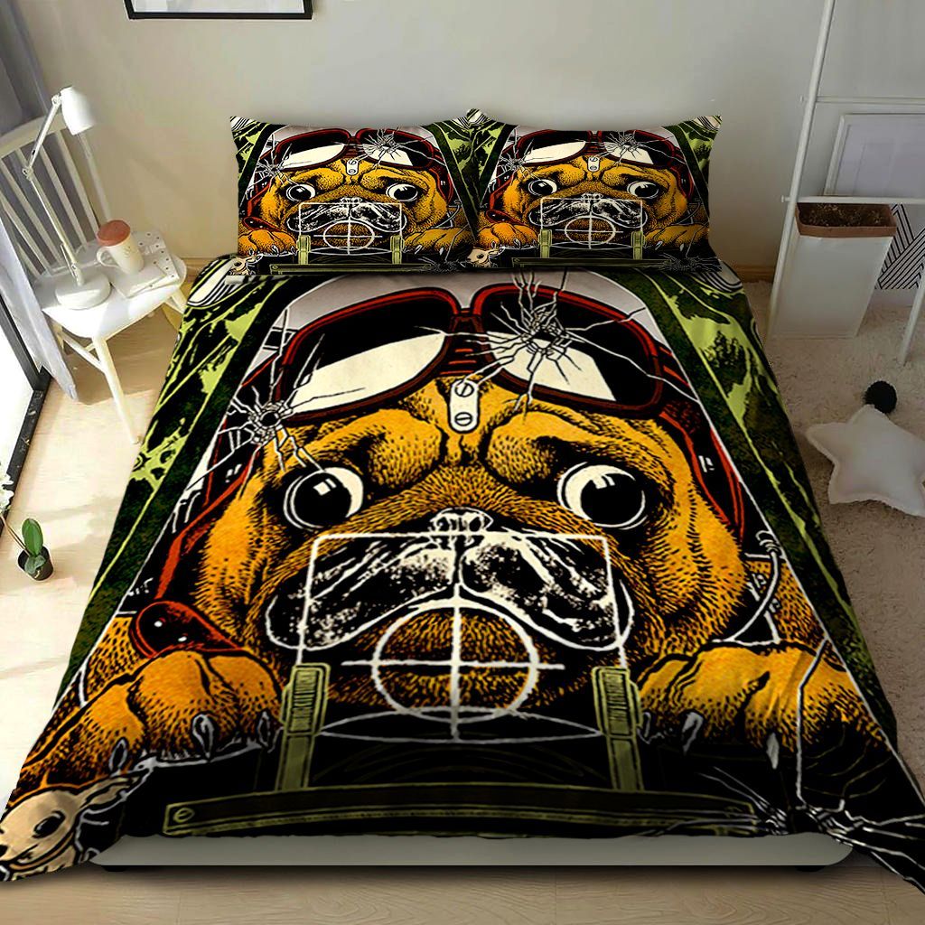 Pug Pilot Bedding Set