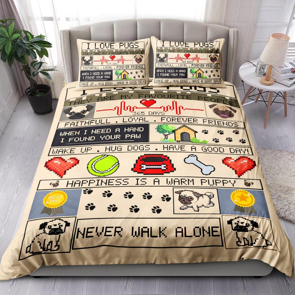 Pug Pixel Of Pup Bedding Set