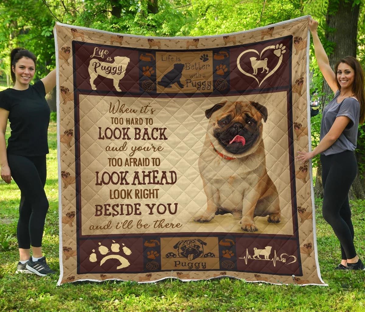 Pug Pug Paw Quilt Blanket Dhc03011377Dd