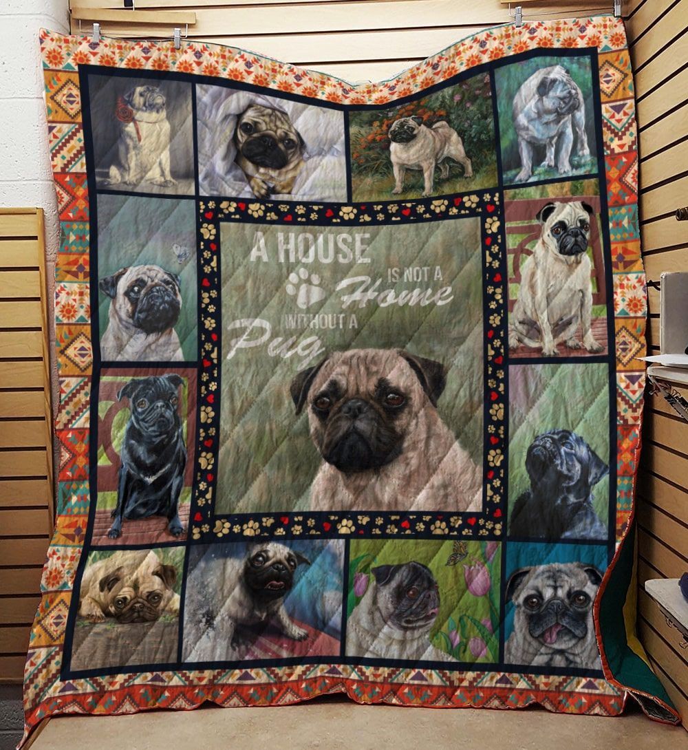 Pug Pug Pug Pug GS-CL-DT0107 Quilt Blanket