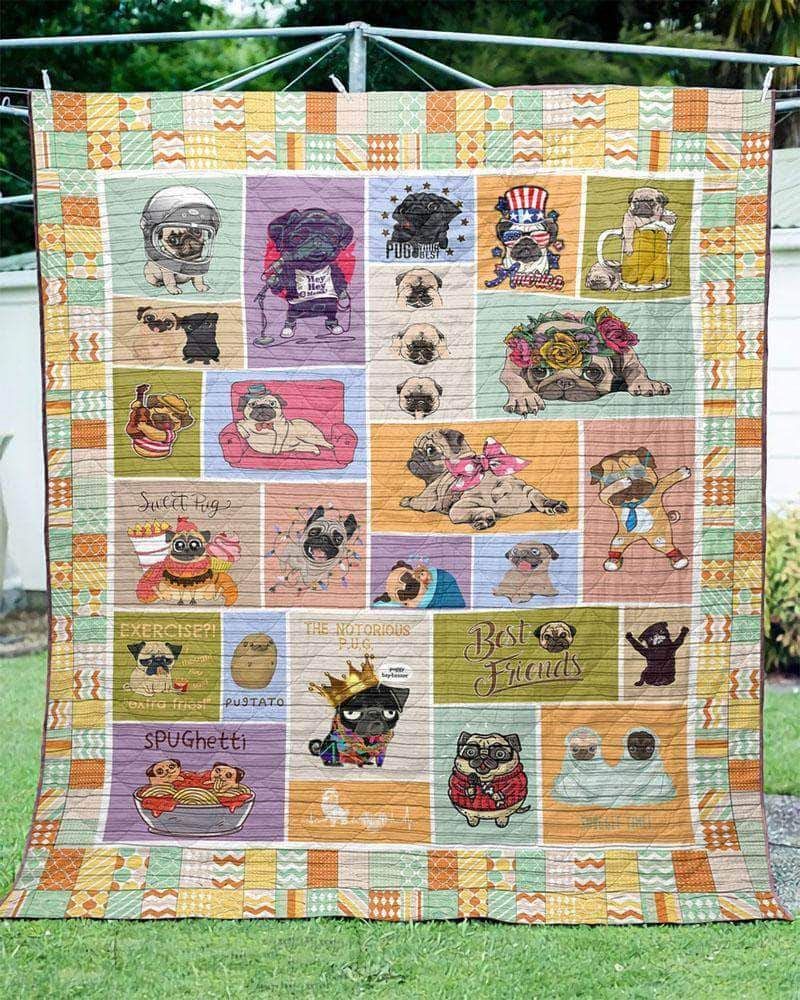 Pug Pug With Luv Quilt Blanket Dhc03011347Dd