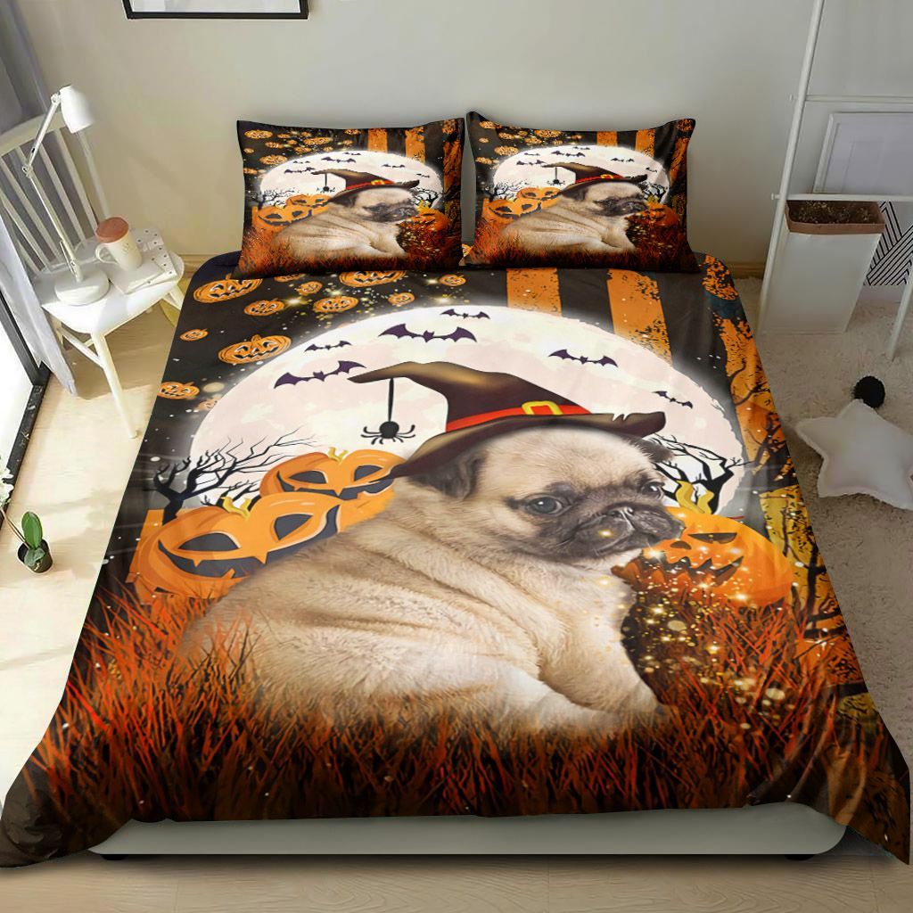 Pug Puppy Happy Halloween Bedding Set
