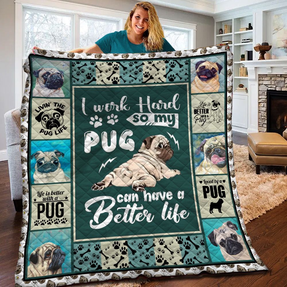 Pug Quilt Blanket BBB060223SM