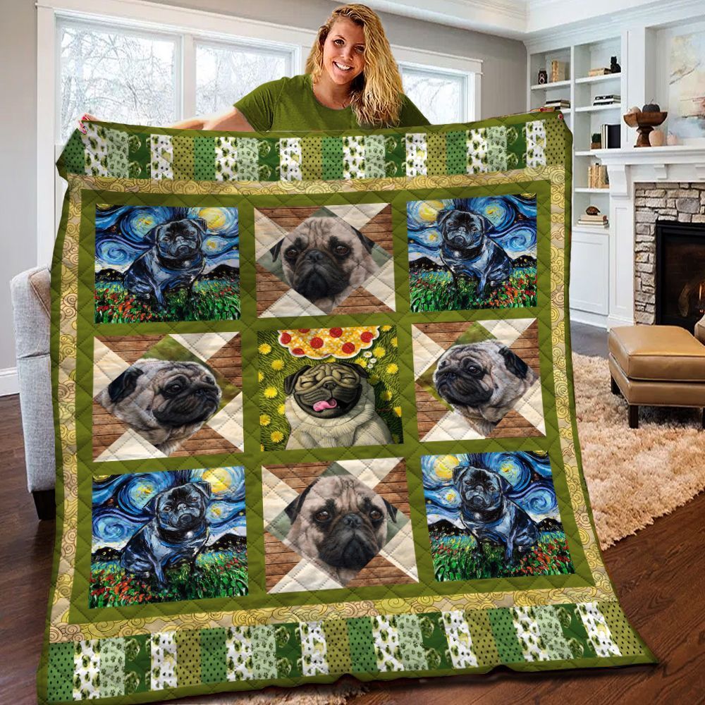 Pug Quilt Blanket BBB150210SM