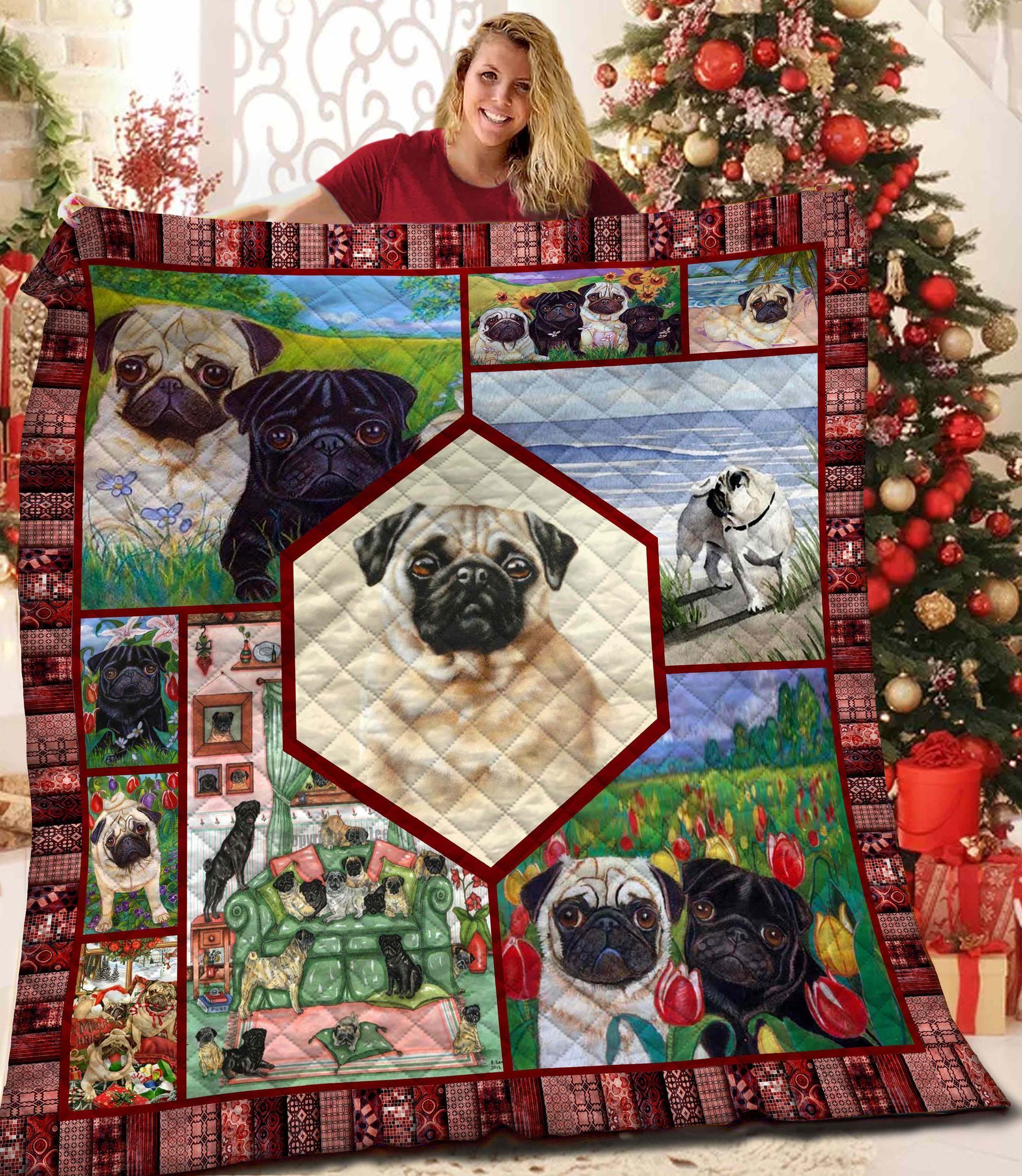 Pug Quilt Blanket BBB311027NB