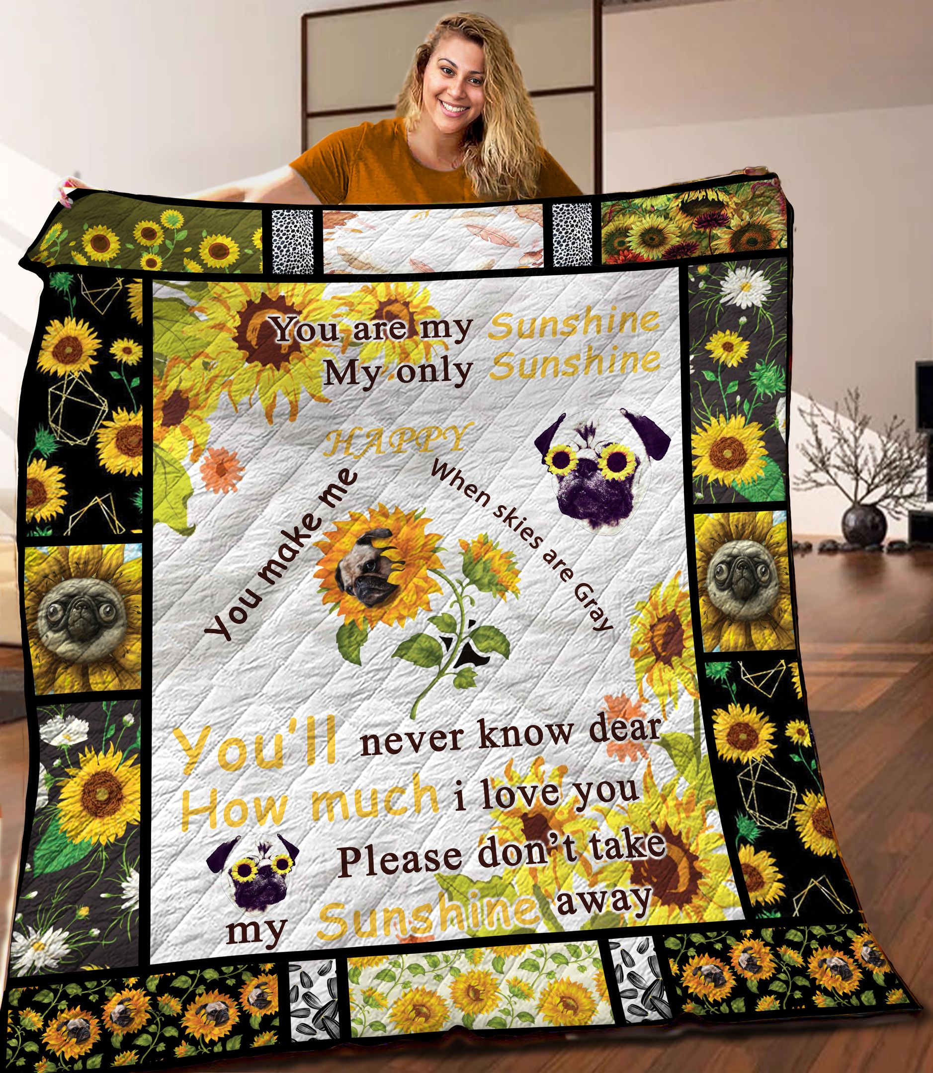 Pug Quilt Blanket C9B060603PT