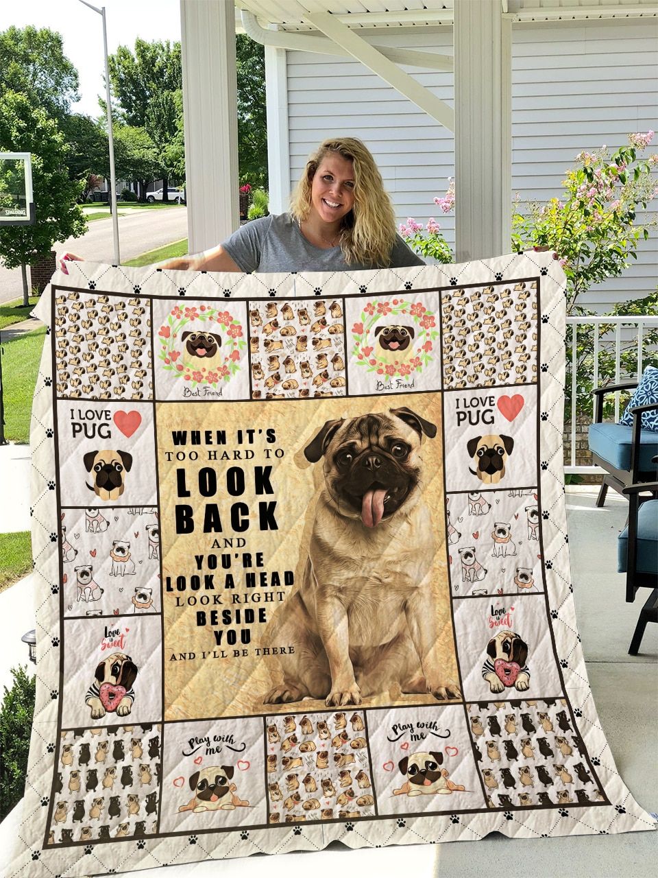 Pug Quilt Blanket DHC13121687VT