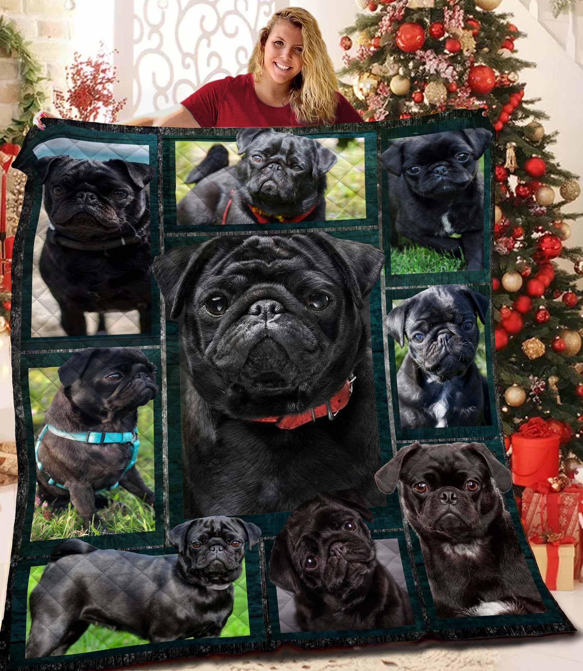 Pug Quilt Blanket PUB071153NV